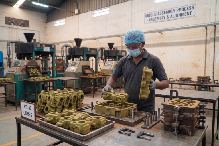 shell molding and mold assembly